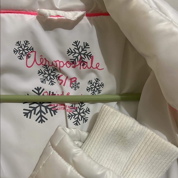 Aeropostale hooded white puffer jacket with cuffed sleeves - Picture 4 of 4